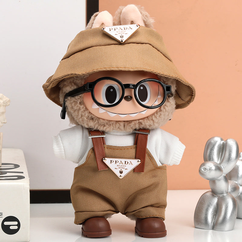 Labubu Triangle Badge Monochomatic Tan Outfit-0