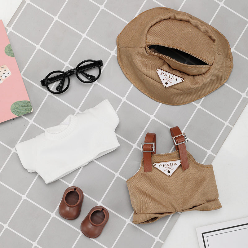 Labubu Triangle Badge Monochomatic Tan Outfit-1
